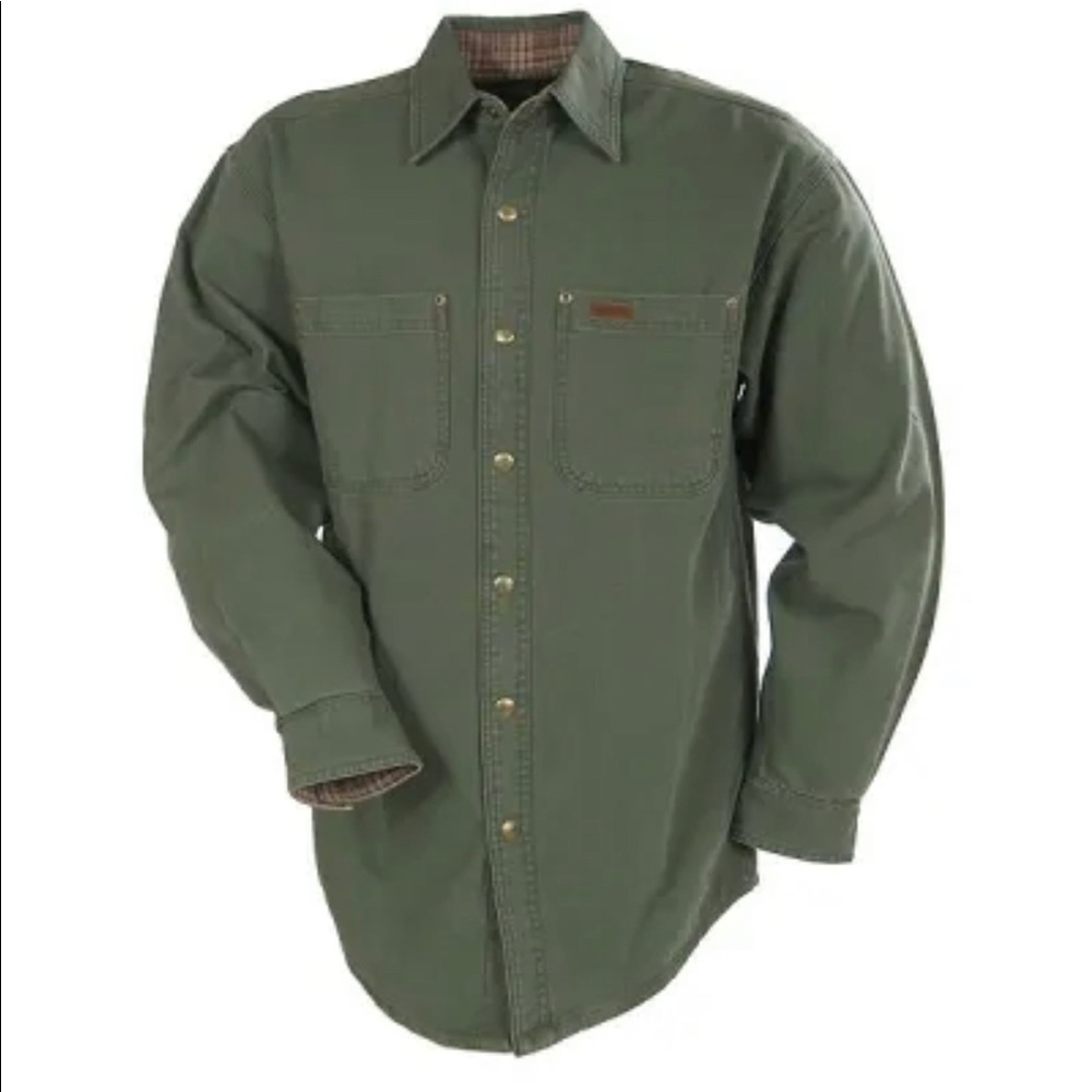 Carhartt Shirts: Flannel Lined Canvas Shirt Jacket